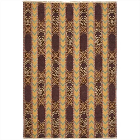 Safavieh 6 x 9 ft. Rectangle- Contemporary David Easton Root Brown Hand Knotted Rug DVE515B-6